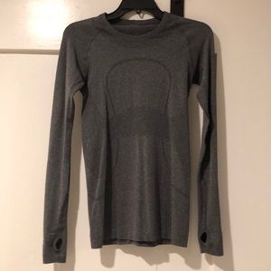Grey Lululemon long sleeve Size 4